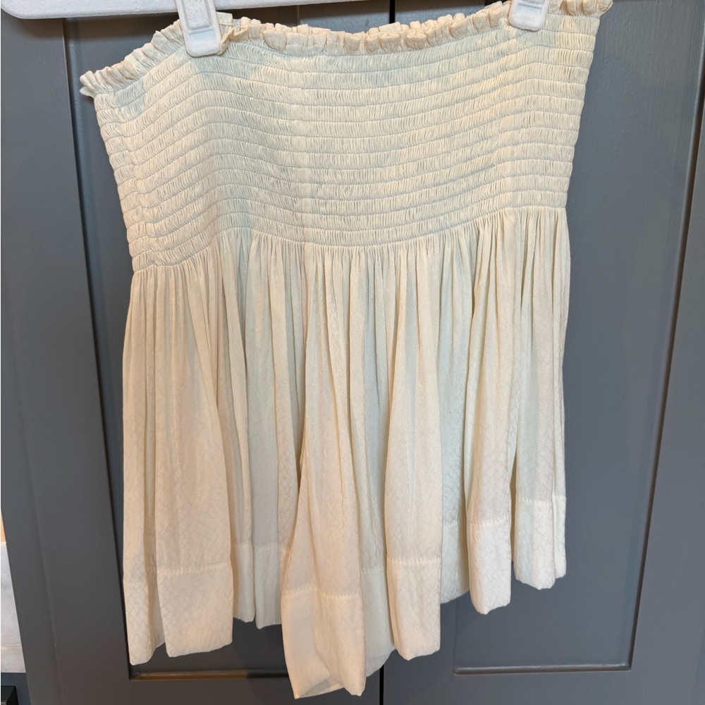 Koch High Waist Cream Silk Shorts
